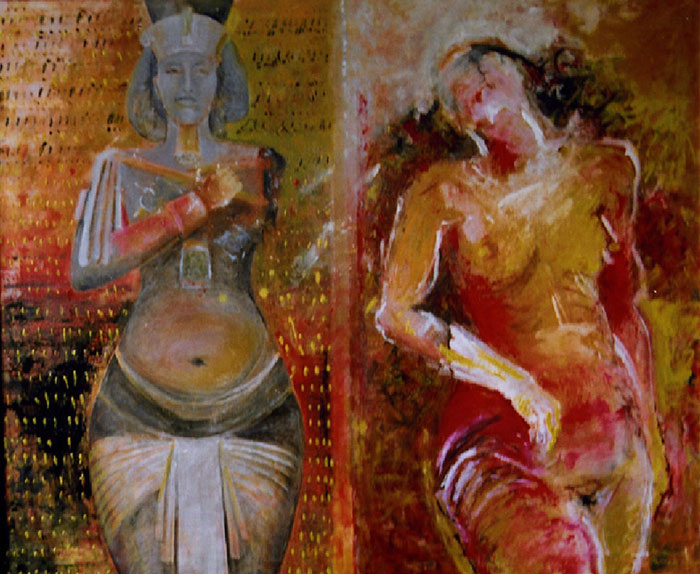 o II żonie Amenhotepa (2004/2005, 110x130 cm, olej)